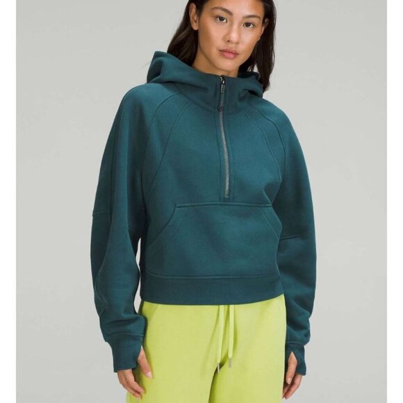 Lululemon Scuba Oversized Half-Zip Hoodie Green Jasper Size XS/Small - Picture 1 of 8